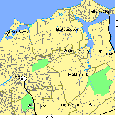 Zip code 11560 close-up map