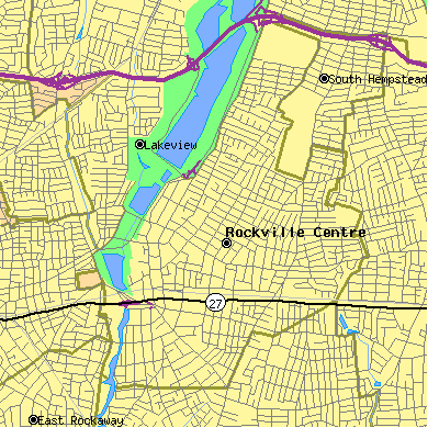 Zip code 11570 close-up map