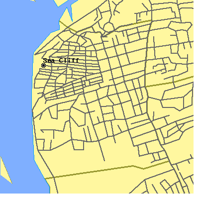 Zip code 11579 close-up map