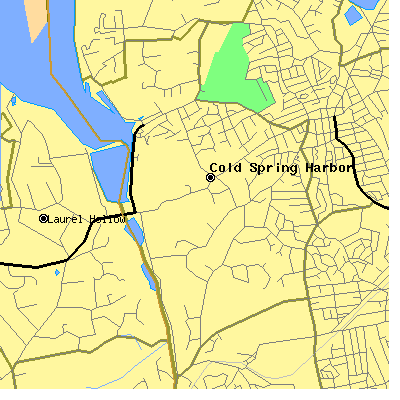 Zip code 11724 close-up map