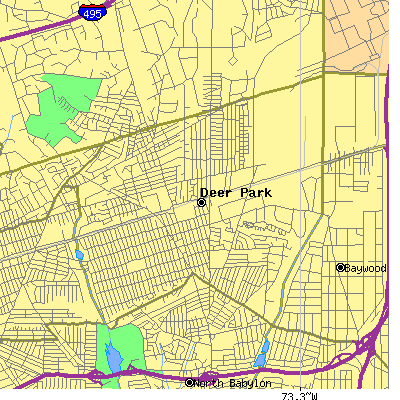 Zip code 11729 close-up map