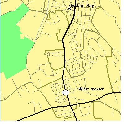 Zip code 11732 close-up map