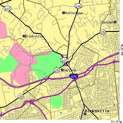 Zip code 11753 close-up map