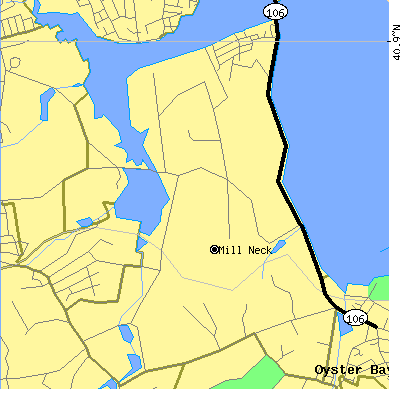 Zip code 11765 close-up map