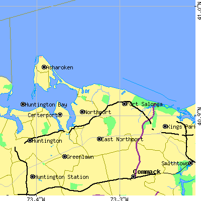 Zip code 11768 close-up map
