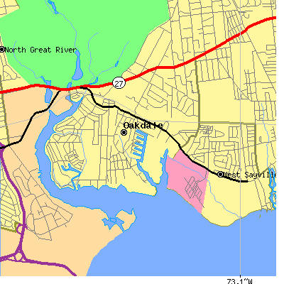 Zip code 11769 close-up map