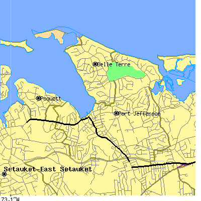 Zip code 11777 close-up map