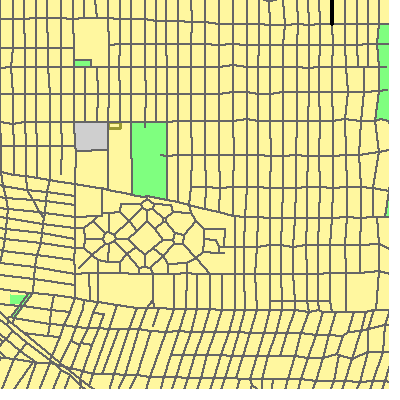Zip code 90036 close-up map