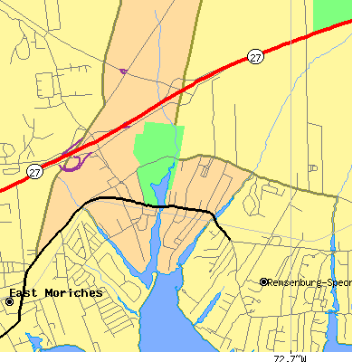 Zip code 11941 close-up map