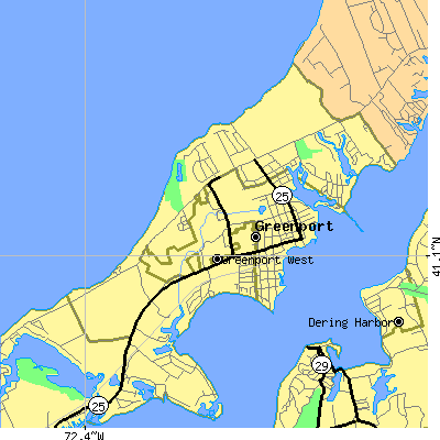 Zip code 11944 close-up map