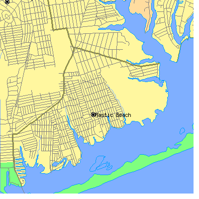 Zip code 11951 close-up map