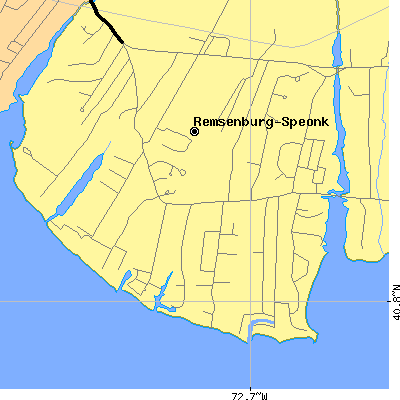 Zip code 11960 close-up map