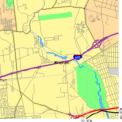 Zip code 11980 close-up map