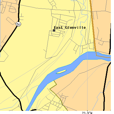 Zip code 12008 close-up map