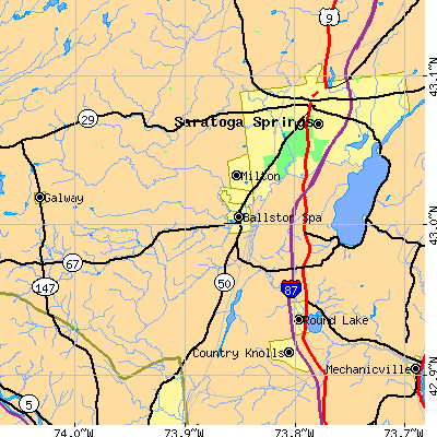 Zip code 12020 close-up map