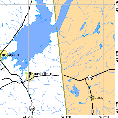 Zip code 12025 close-up map