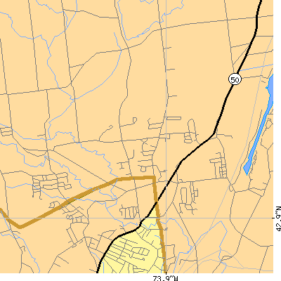 Zip code 12027 close-up map