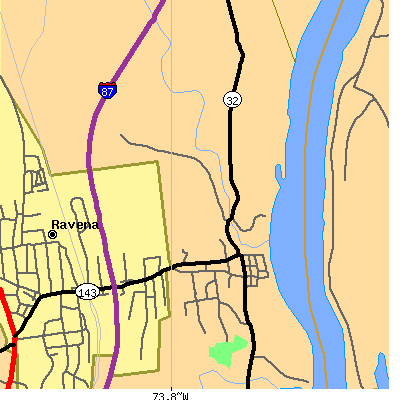 Zip code 12045 close-up map