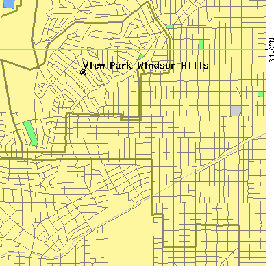 Zip code 90043 close-up map