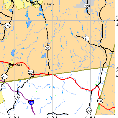 Zip code 12062 close-up map