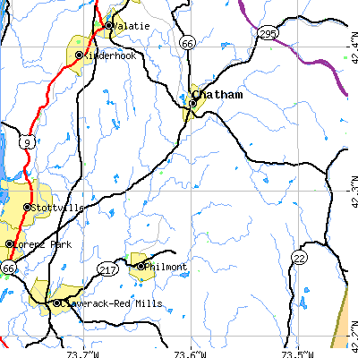Zip code 12075 close-up map