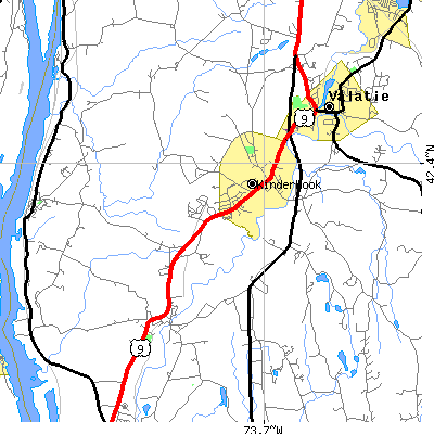 Zip code 12106 close-up map