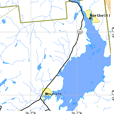 Zip code 12117 close-up map