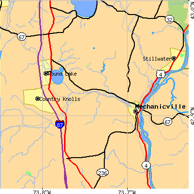 Zip code 12118 close-up map