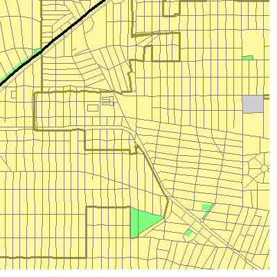 Zip code 90048 close-up map