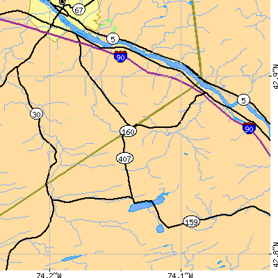 Zip code 12137 close-up map