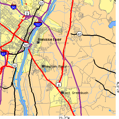 Zip code 12144 close-up map
