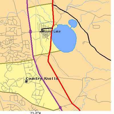 Zip code 12151 close-up map