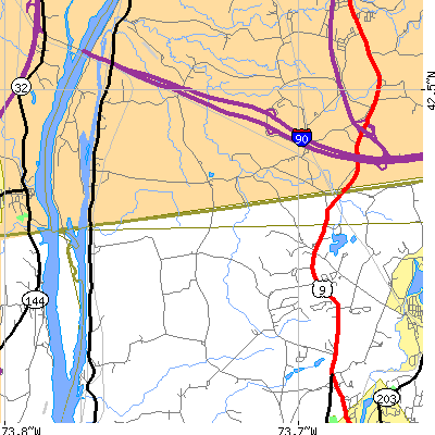 Zip code 12156 close-up map