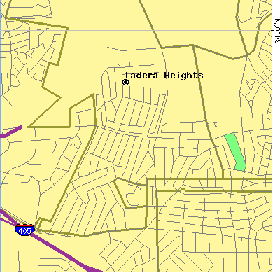 Zip code 90056 close-up map
