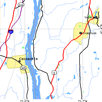 Zip code 12173 close-up map