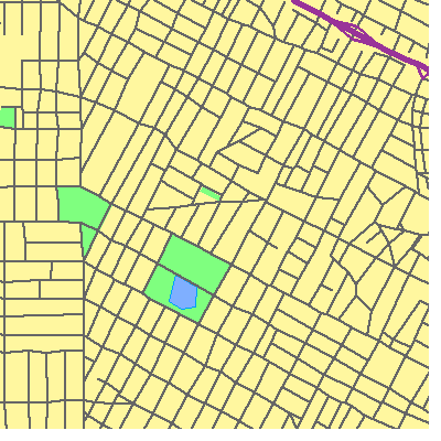 Zip code 90057 close-up map