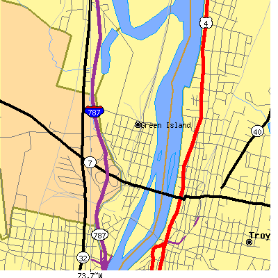 Zip code 12183 close-up map