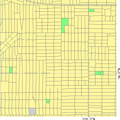 Zip code 90062 close-up map