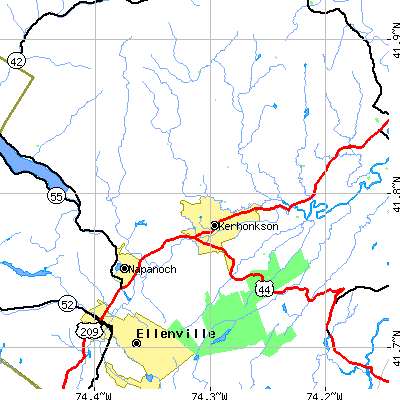 Zip code 12446 close-up map