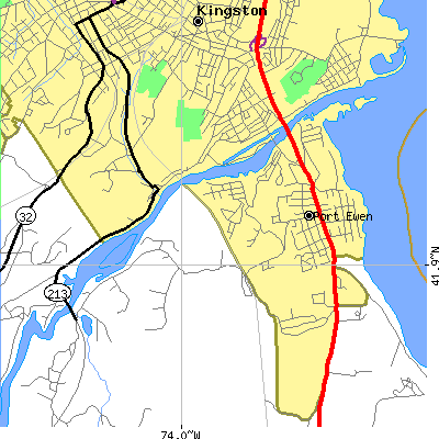 Zip code 12466 close-up map