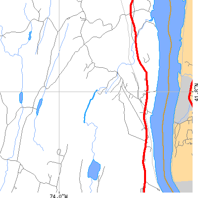 Zip code 12493 close-up map