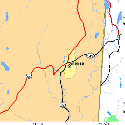 Zip code 12501 close-up map