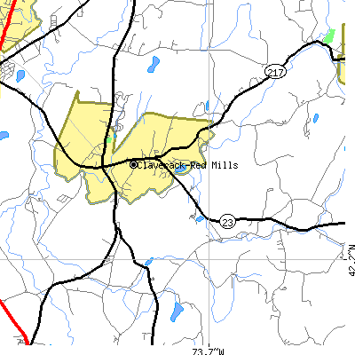 Zip code 12513 close-up map