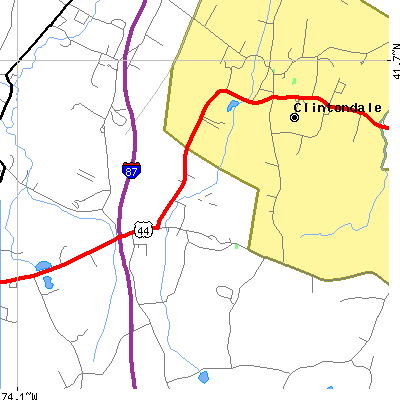 Zip code 12515 close-up map