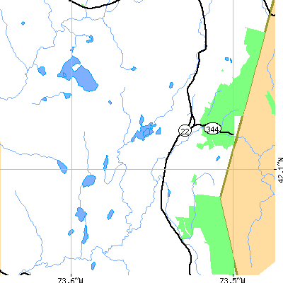 Zip code 12516 close-up map