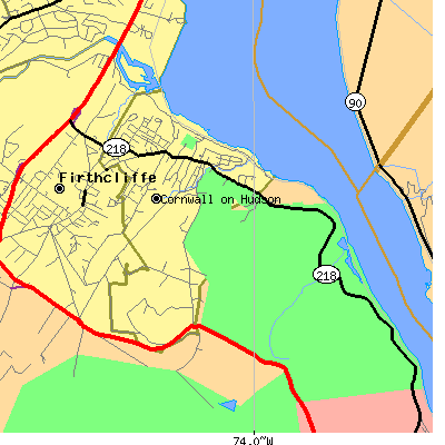 Zip code 12520 close-up map