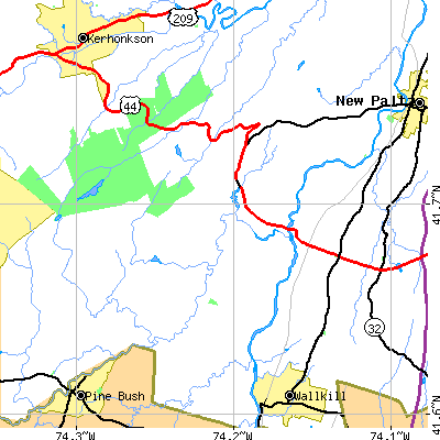 Zip code 12525 close-up map