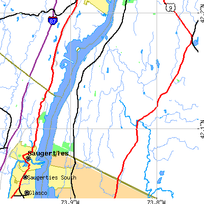 Zip code 12526 close-up map