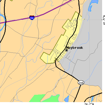 Zip code 12543 close-up map
