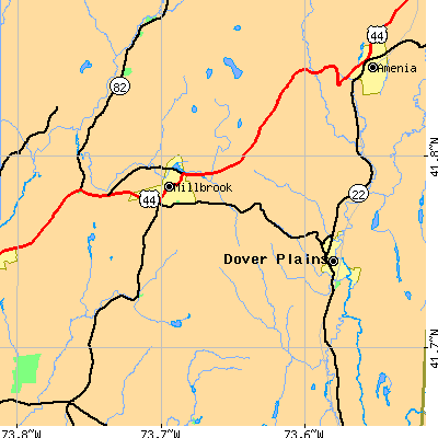Zip code 12545 close-up map